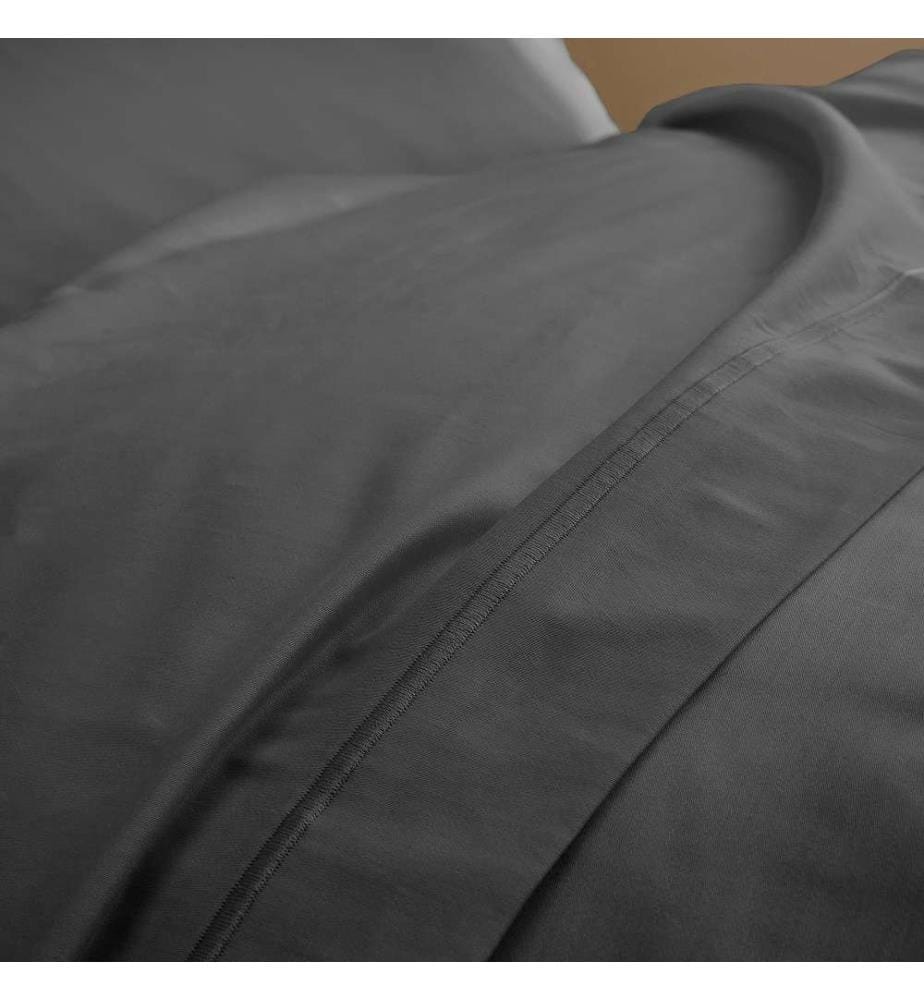 Drap Plat 270 x 300 Prestige Satin de Coton - Graphite