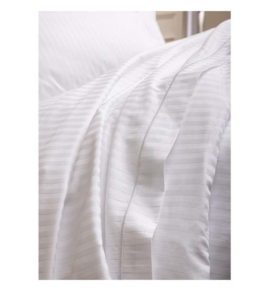 Sheet "Prestige" 240x300cm - 100% Combed Satin Cotton with fine stripes / 120 threads /cm², Pure Cotton