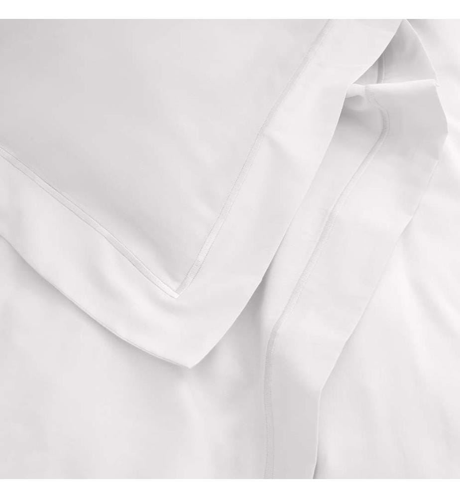 Drap Plat 240 x 300 Prestige Satin de Coton - Blanc Optique