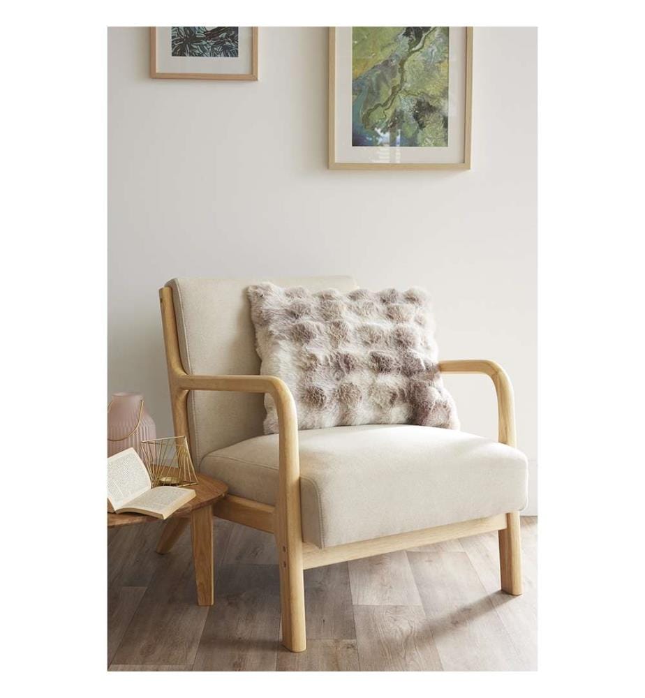 Coussin Imprimé Déhoussable 50 x 50 cm - Taupe