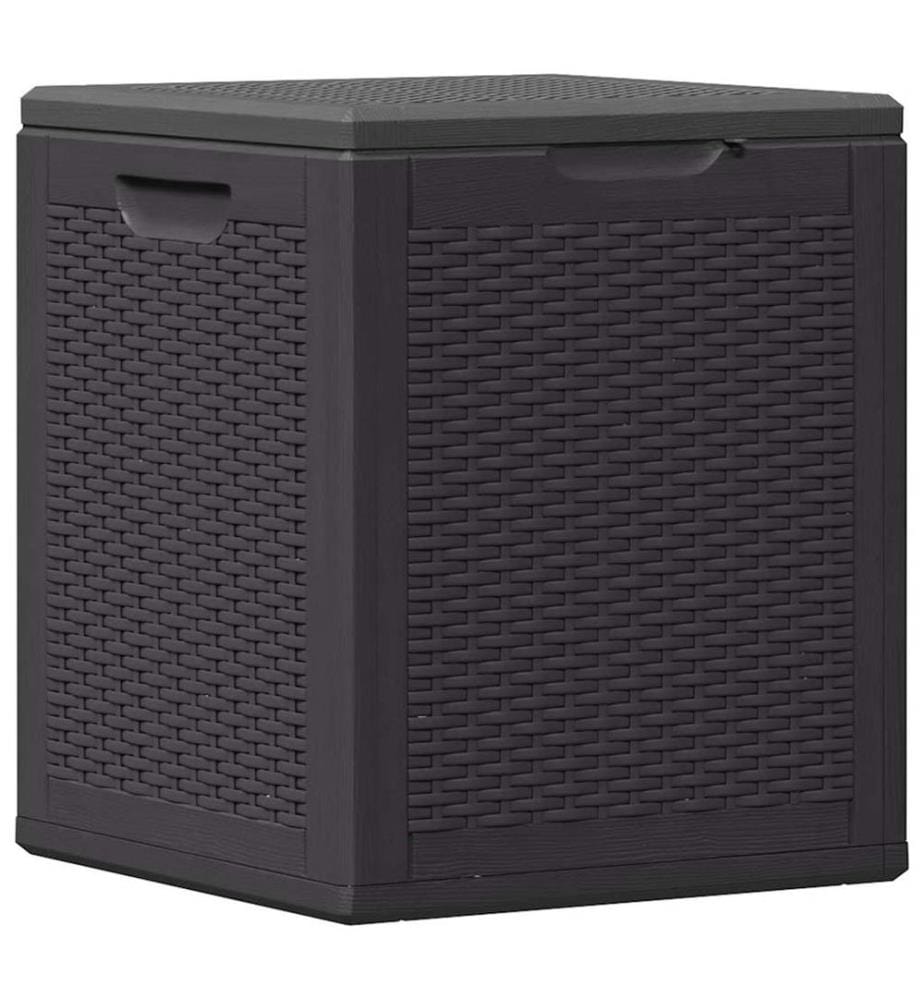 Garten-Aufbewahrungsbox 90 L Schwarz PP Rattan