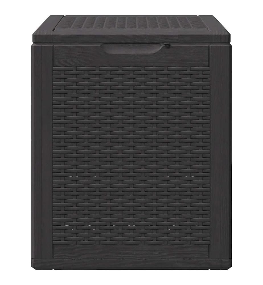 Garten-Aufbewahrungsbox 90 L Schwarz PP Rattan
