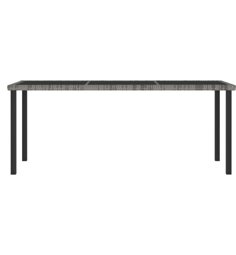 Ensemble à manger de jardin 7 pcs Résine tressée Gris
