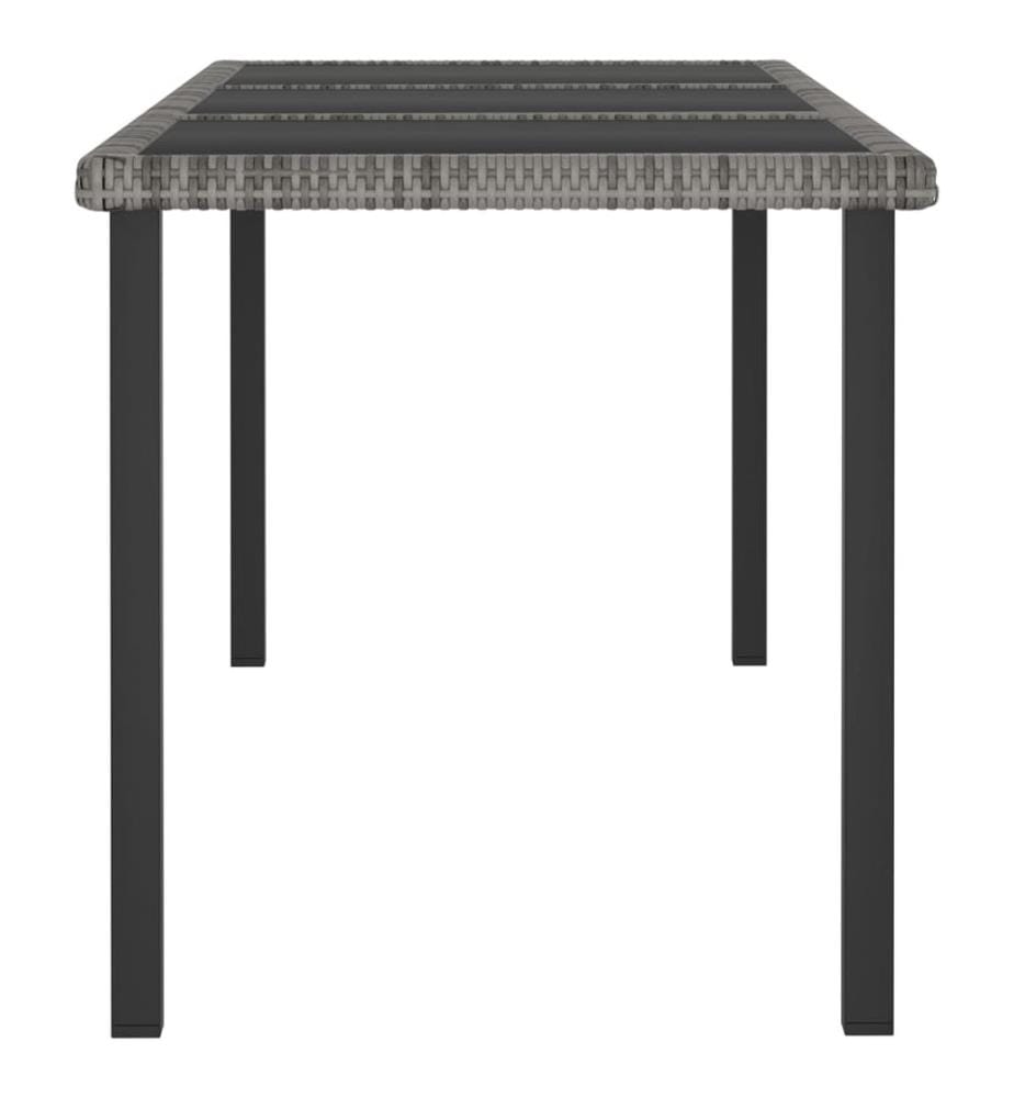 Ensemble à manger de jardin 7 pcs Résine tressée Gris