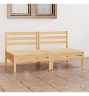 2-Sitzer-Gartensofa Kiefer Massivholz