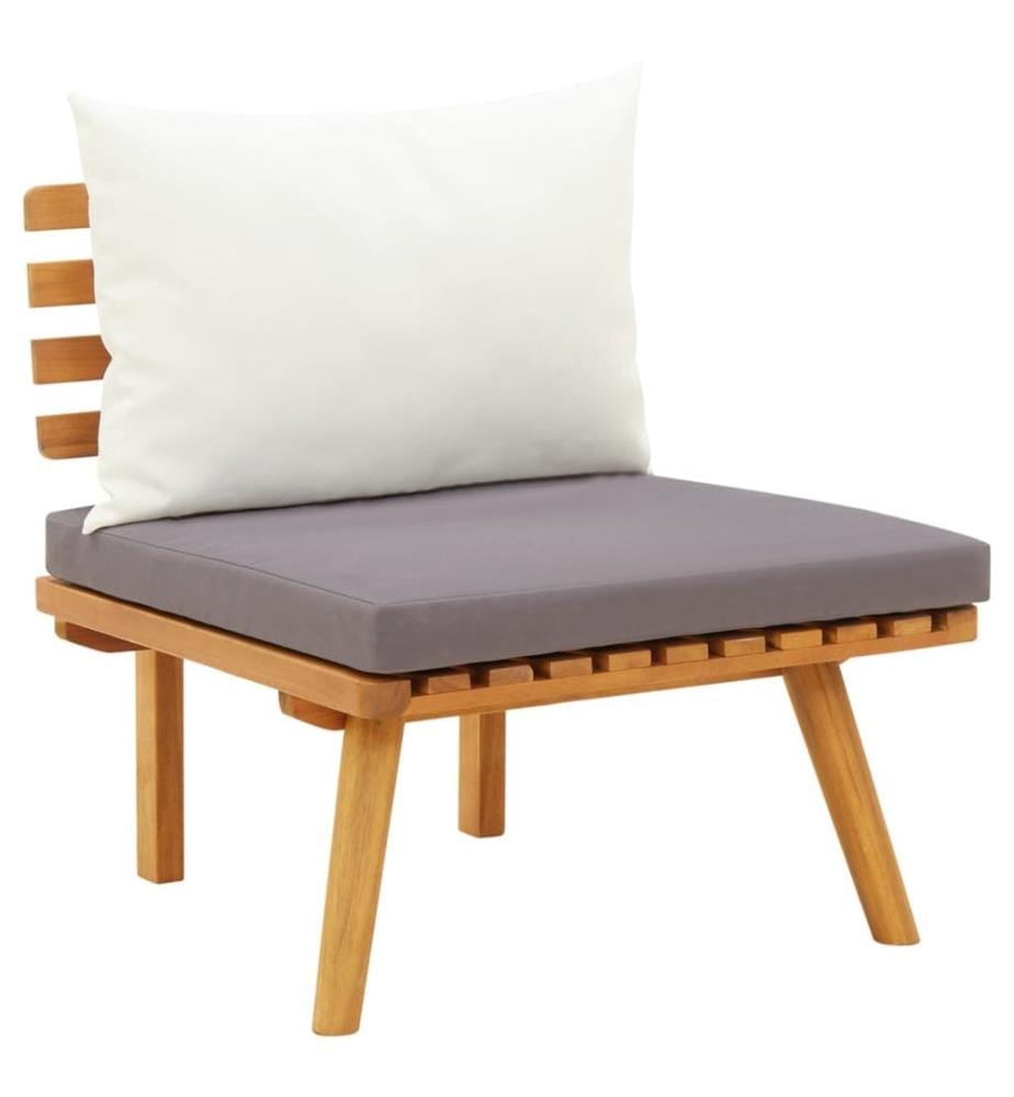 Salon de jardin 4 pcs avec coussins Bois d'acacia solide