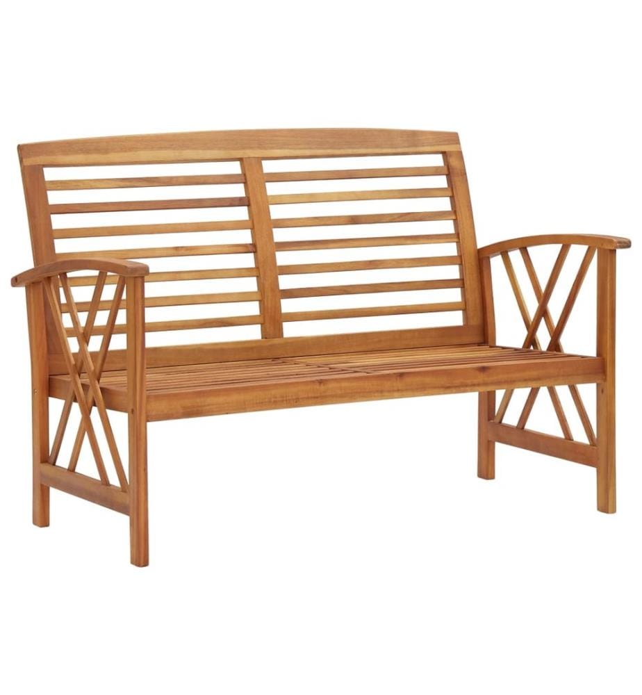 Banc de jardin 119 cm bois d'acacia solide