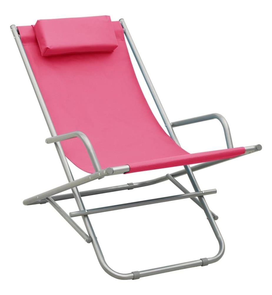 Schaukelstühle 2 Stk. Stahl Rosa