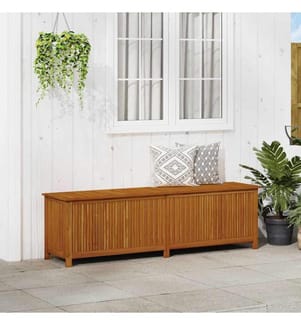 Boîte de rangement de jardin 200x50x58 cm Bois d'acacia solide