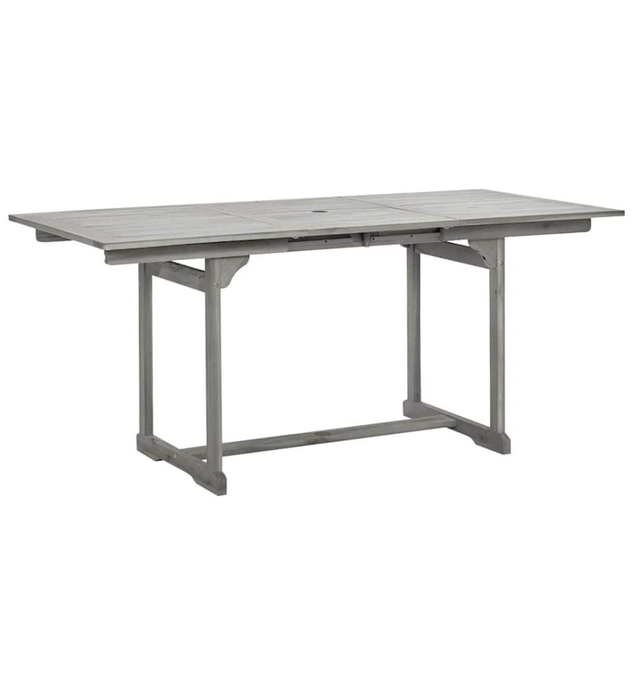 Table à dîner de jardin (120-170)x80x75 cm Bois d'acacia massif