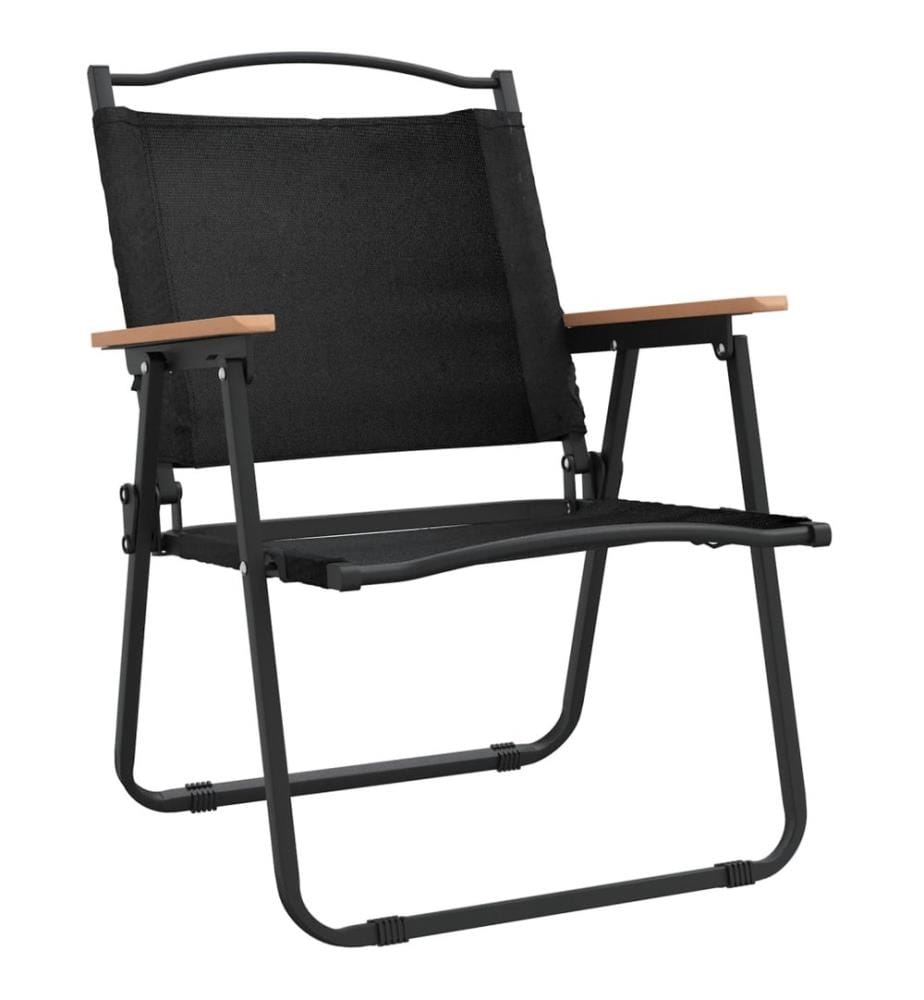 Campingstühle 2 Stk. Schwarz 54x55x78 cm Oxford-Gewebe