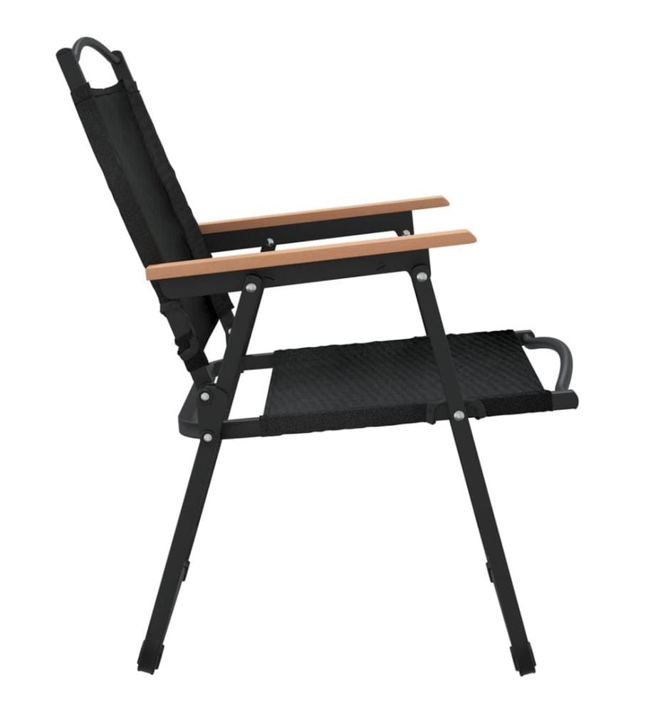 Campingstühle 2 Stk. Schwarz 54x55x78 cm Oxford-Gewebe