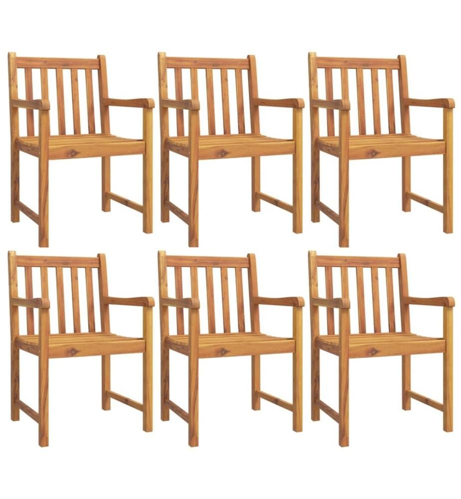 Gartenstühle 6 Stk. 56x55,5x90 cm Massivholz Akazie