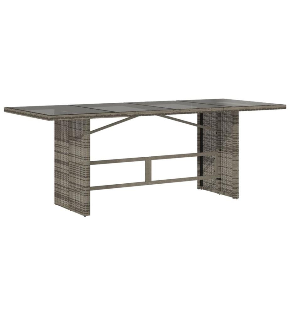 Ensemble à manger de jardin et coussins 7 pcs gris rotin