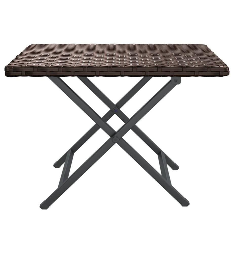 Klapptisch Braun 45x35x32 cm Poly Rattan