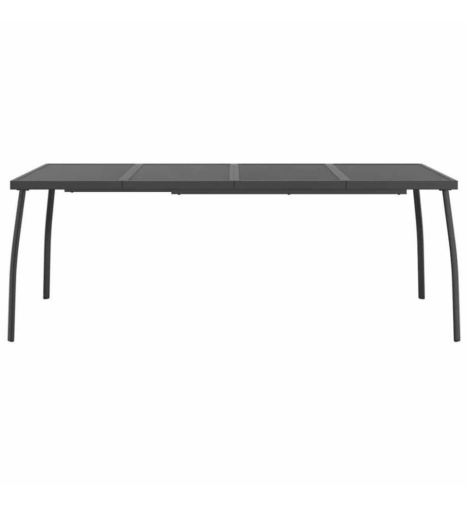 Gartentisch Anthrazit 200x100x72 cm Stahlgitter