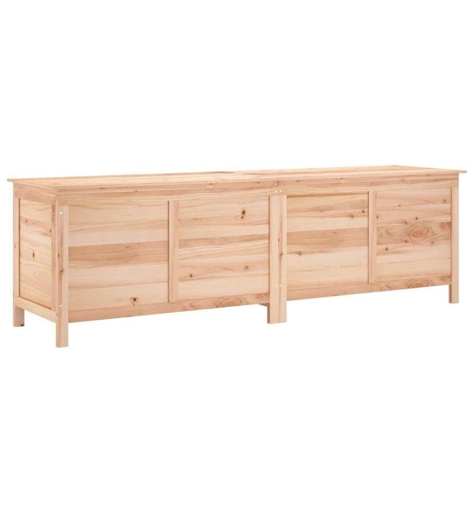 Boîte de rangement de jardin 198,5x50x56,5 cm bois massif sapin
