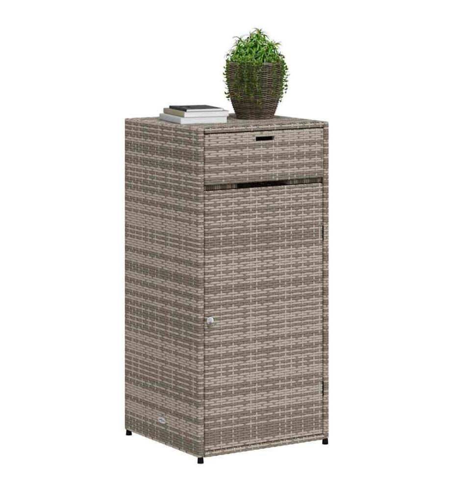 Gartenschrank Grau 55x55x111 cm Poly Rattan