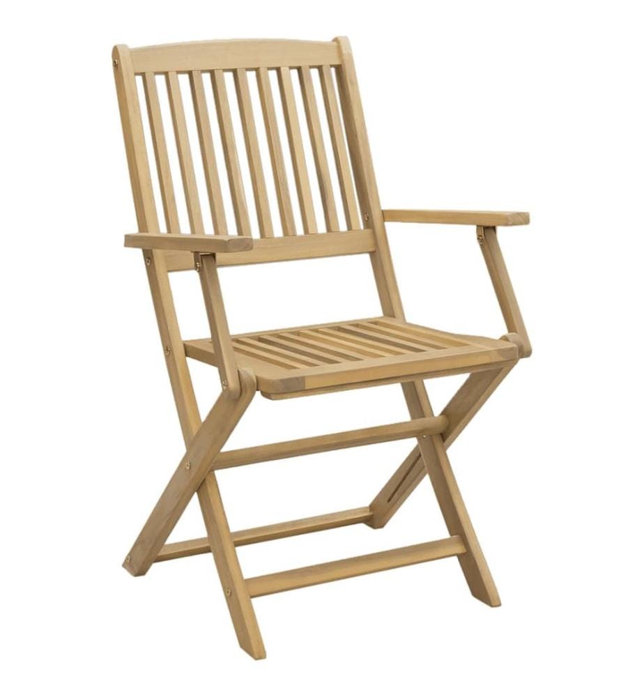 Chaises pliables de jardin lot de 4 bois massif d'acacia