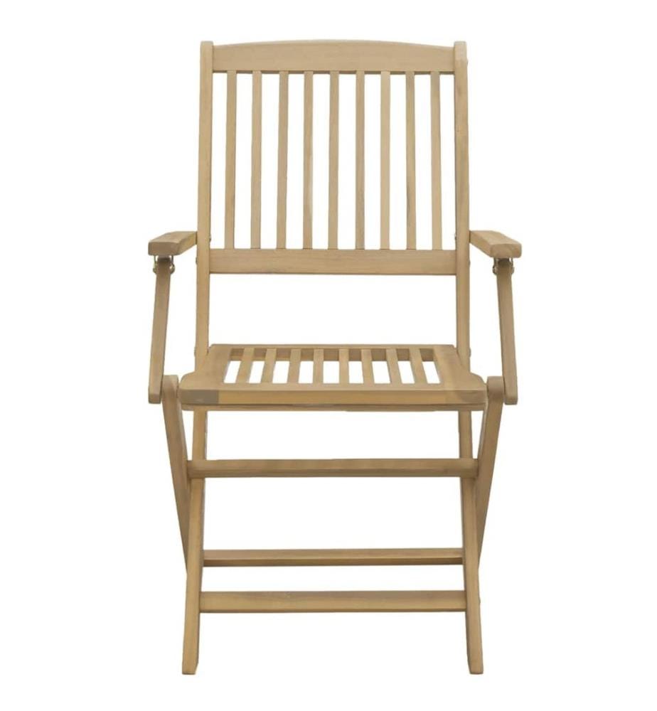 Chaises pliables de jardin lot de 4 bois massif d'acacia