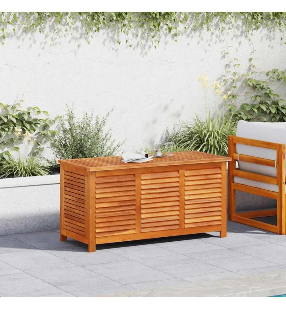Gartenbox mit Lüftungsschlitzen 113x50x56 cm Massivholz Akazie