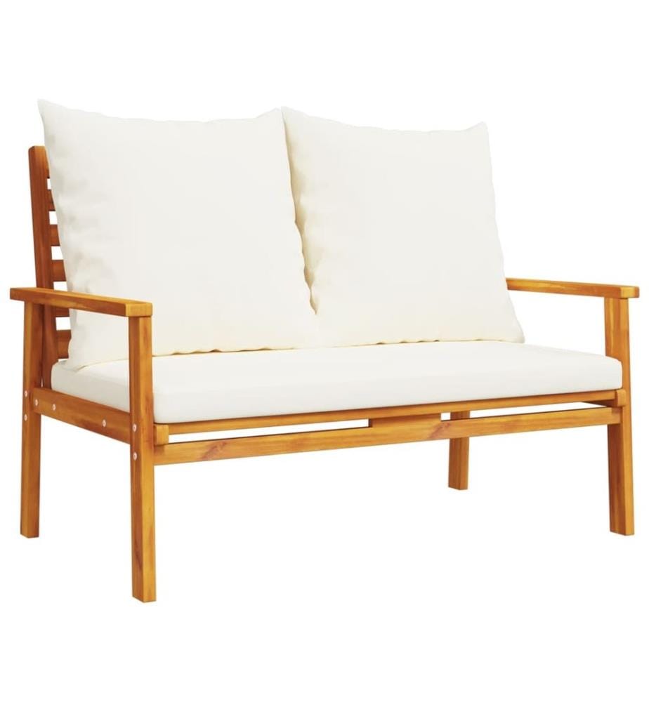 Gartensofa 120 cm mit Kissen Massivholz Akazie
