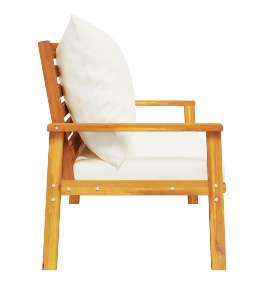 Gartensofa 120 cm mit Kissen Massivholz Akazie