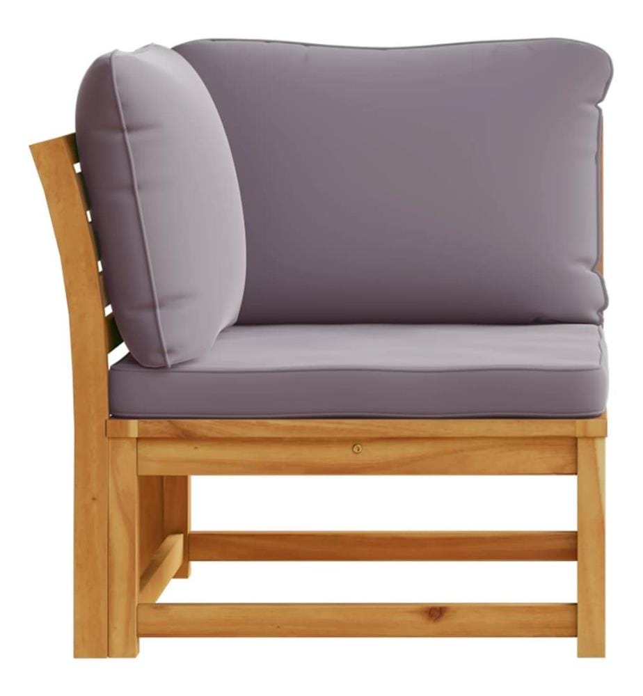 Garten-Ecksofa mit Kissen 73x73x65 cm Massivholz Akazie