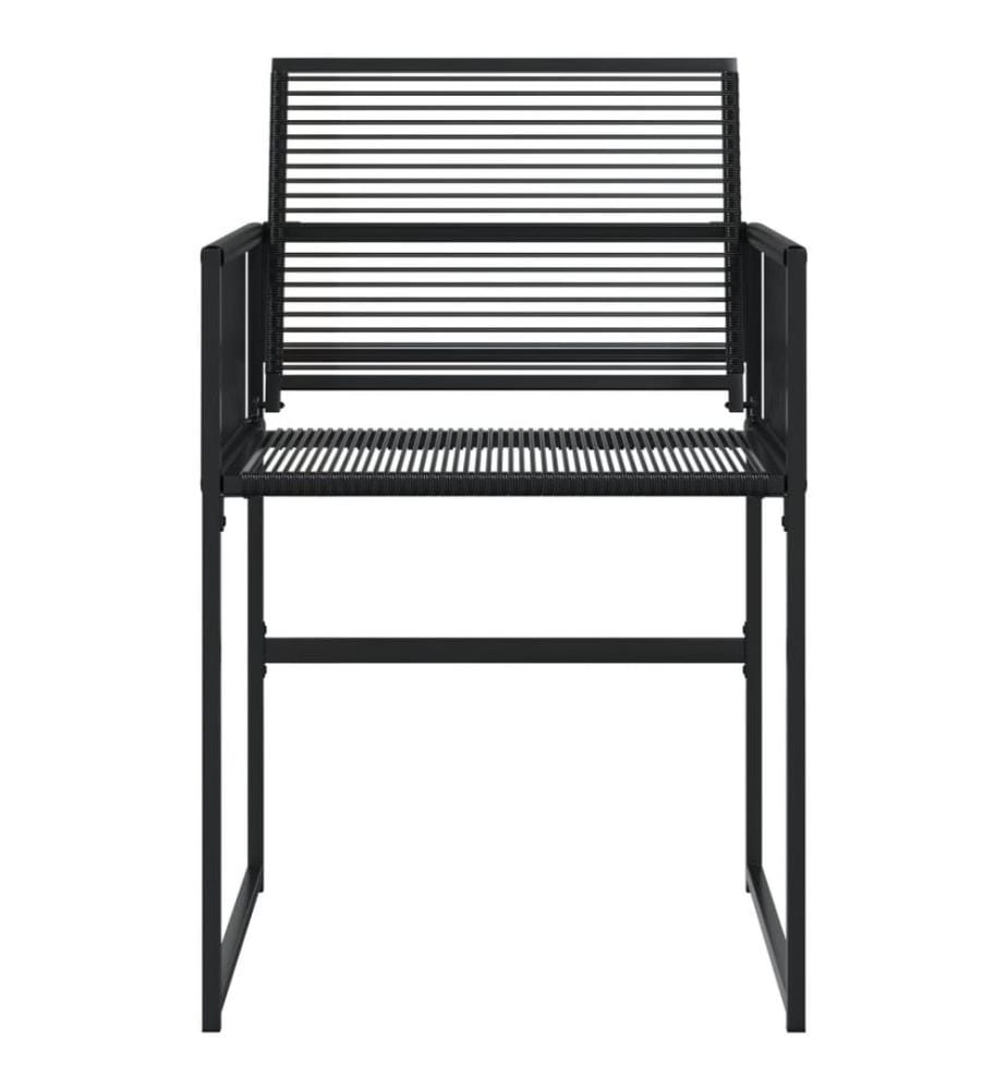Gartenstühle 4 Stk. Schwarz Poly Rattan