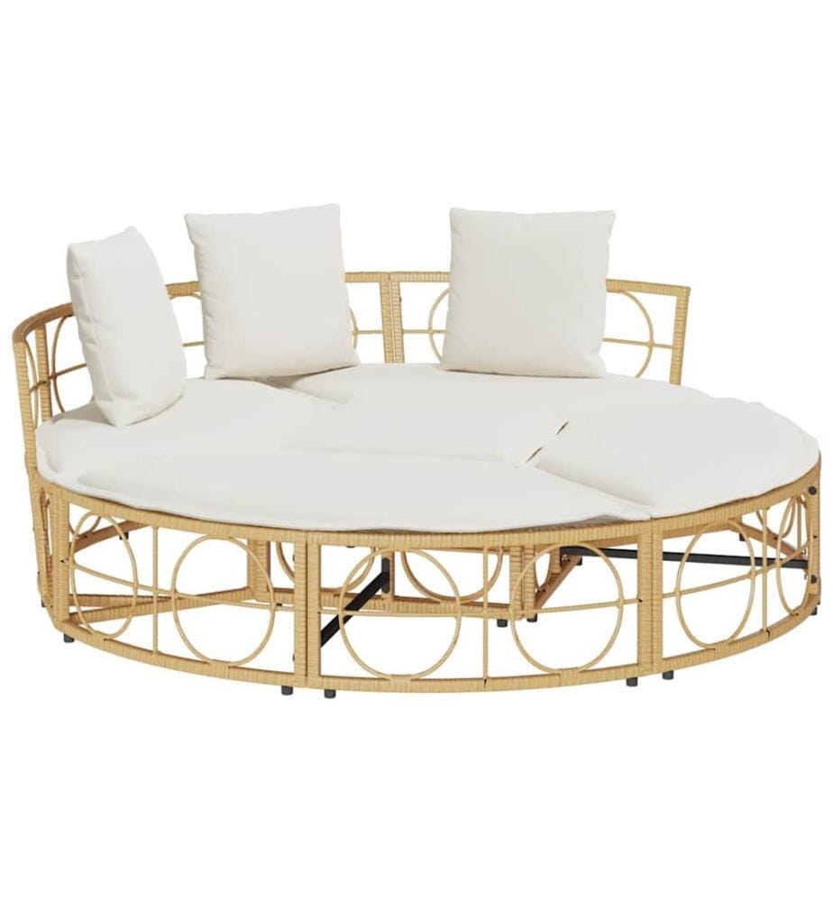 Outdoor-Loungebett ohne Dach Poly Rattan