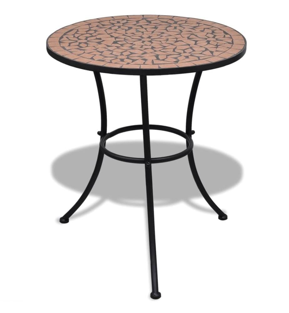 Bistrotisch Terrakotta-Rot 60 cm Mosaik