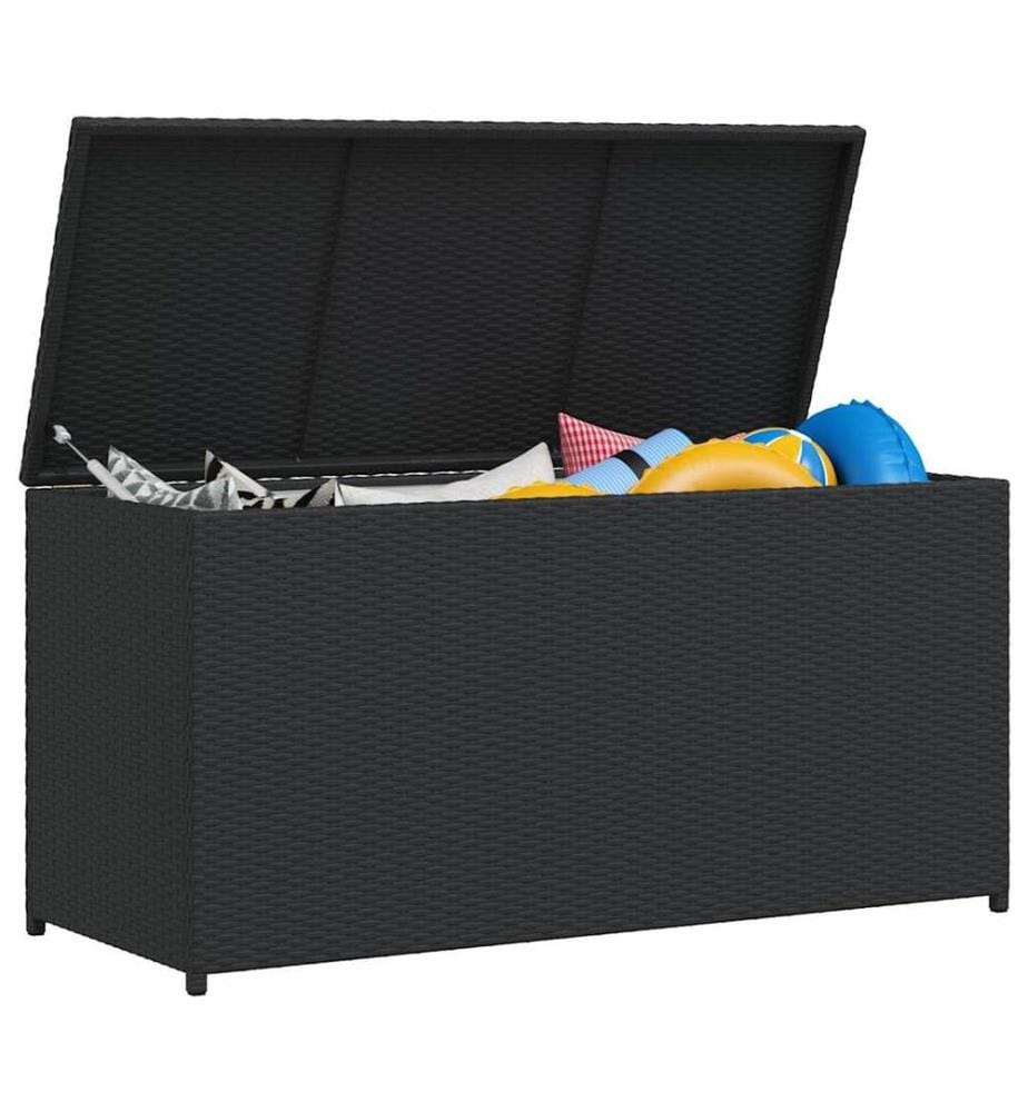 Garten-Auflagenbox Schwarz 120x50x60 cm Poly Rattan