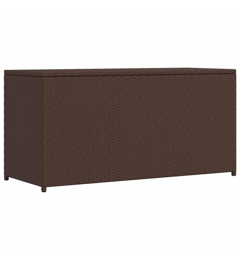 Garten-Auflagenbox Braun 120x50x60 cm Poly Rattan