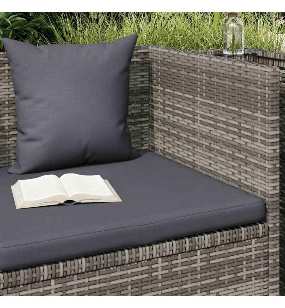 Garten-Sofabett 200x60 cm Poly Rattan Grau