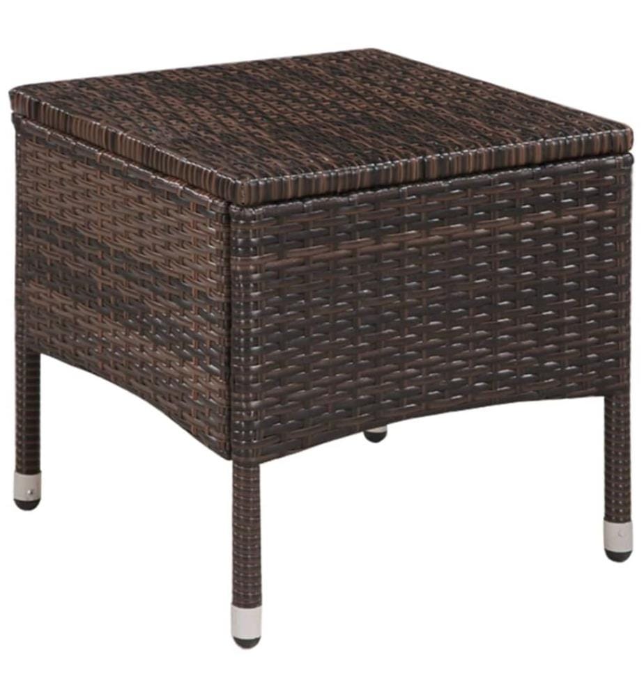 3-tlg. Bistro-Set Poly Rattan Braun