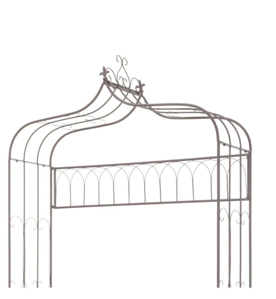 Gartenbank 122 cm Eisen Antik Braun
