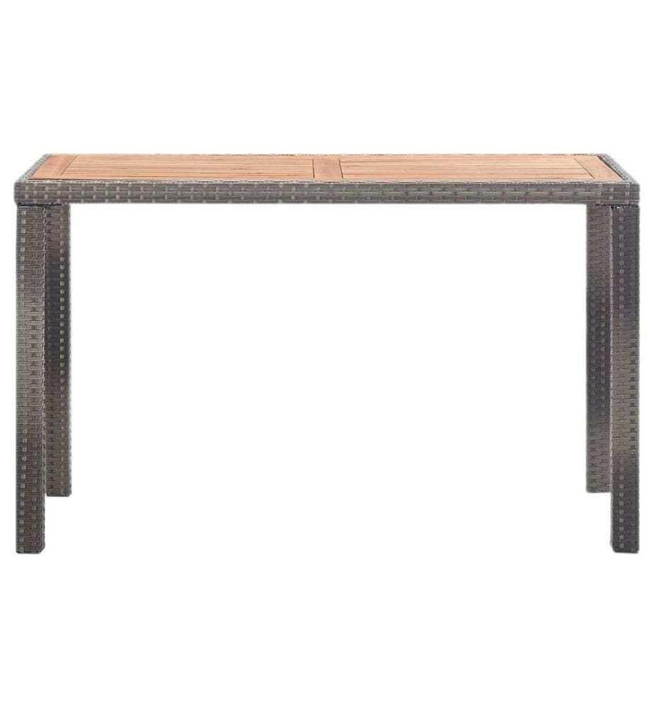 Gartentisch Anthrazit und Braun 123x60x74 cm Massivholz Akazie