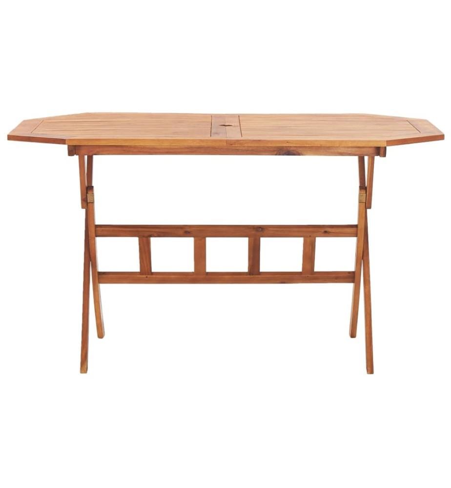 Table pliable de jardin 135 x 85 x 75 cm Bois d'acacia massif