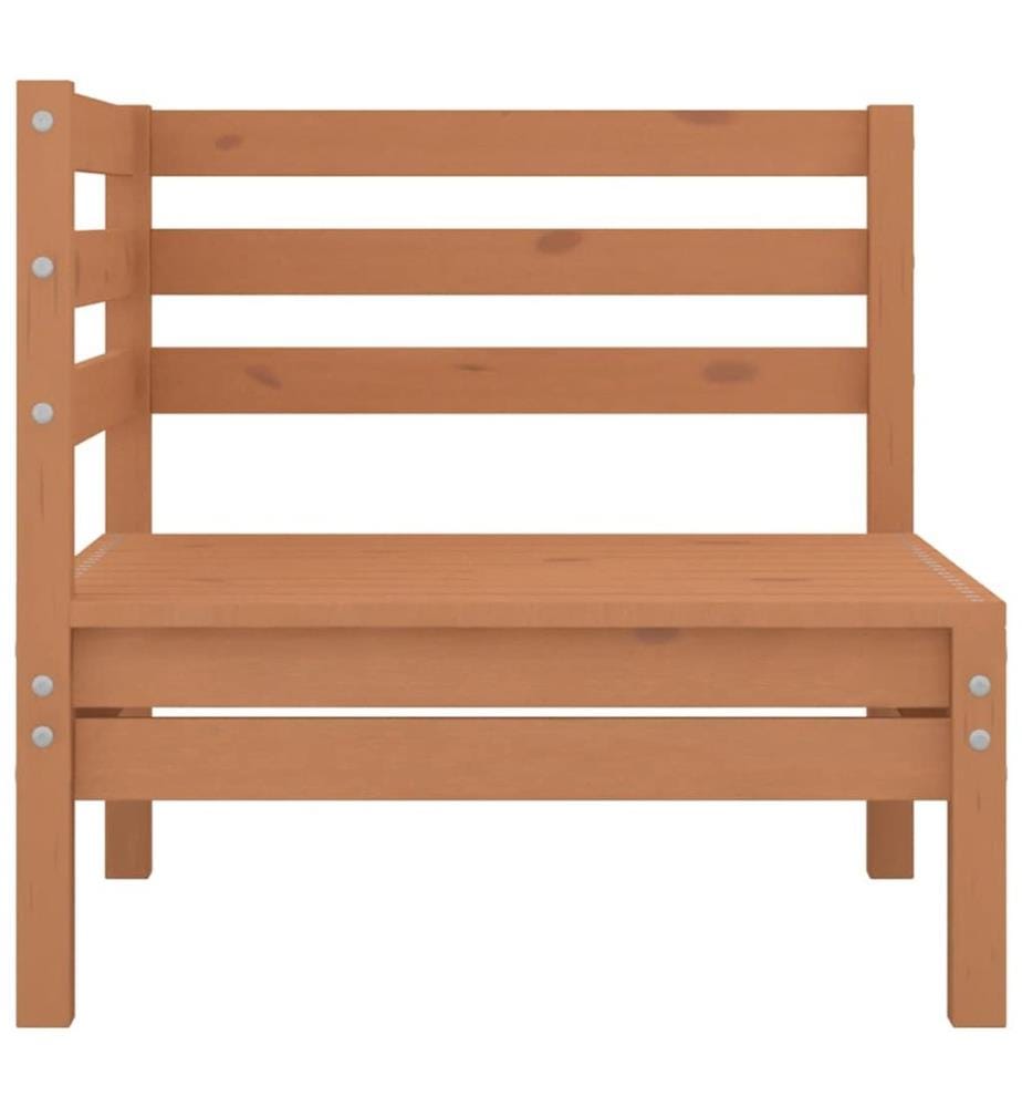 Garten-Ecksofas 2 Stk. Honigbraun Massivholz Kiefer