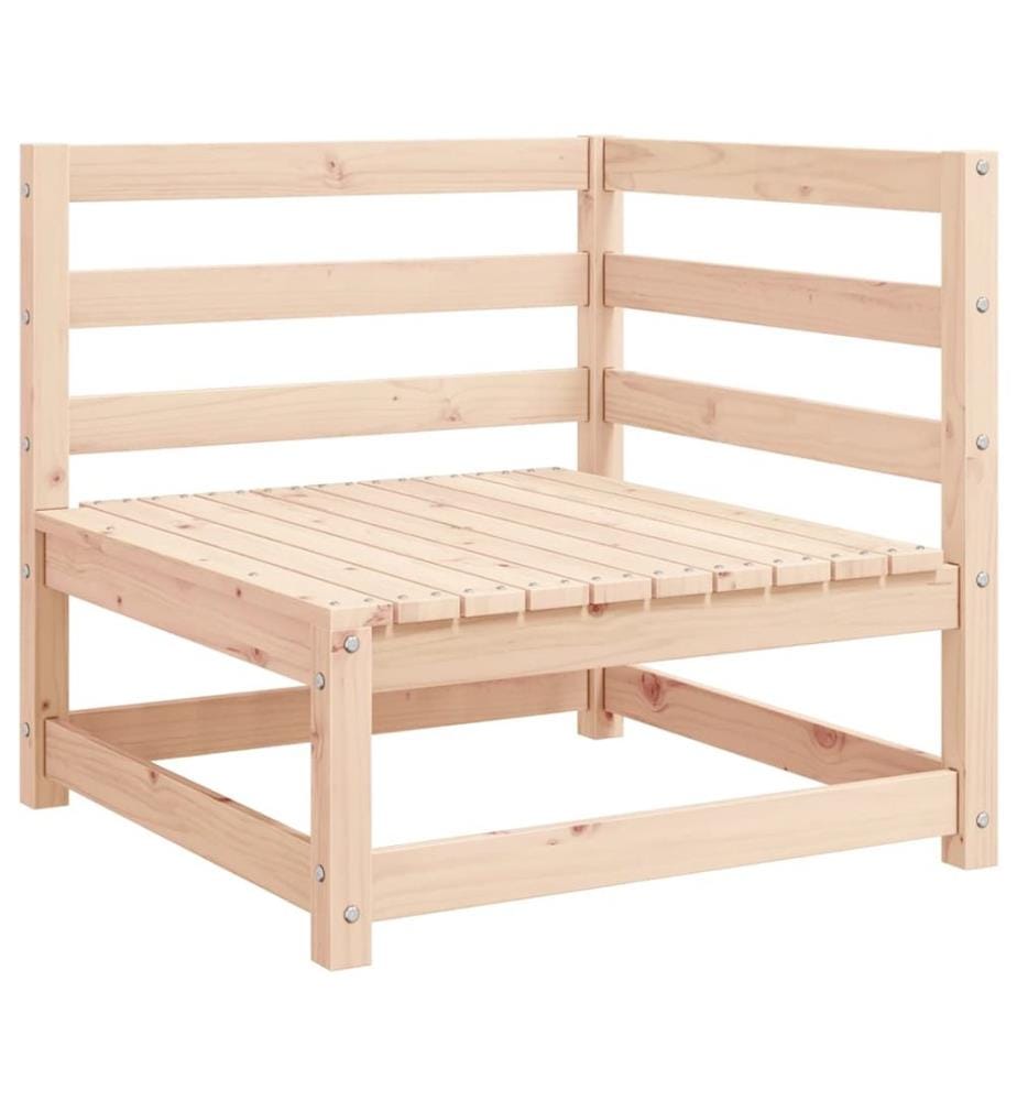 Canapés d'angle de jardin 2pcs avec coussins Bois de pin massif
