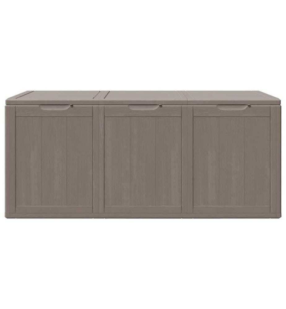 Garten-Aufbewahrungsbox 270 L Braun PP-Holzoptik