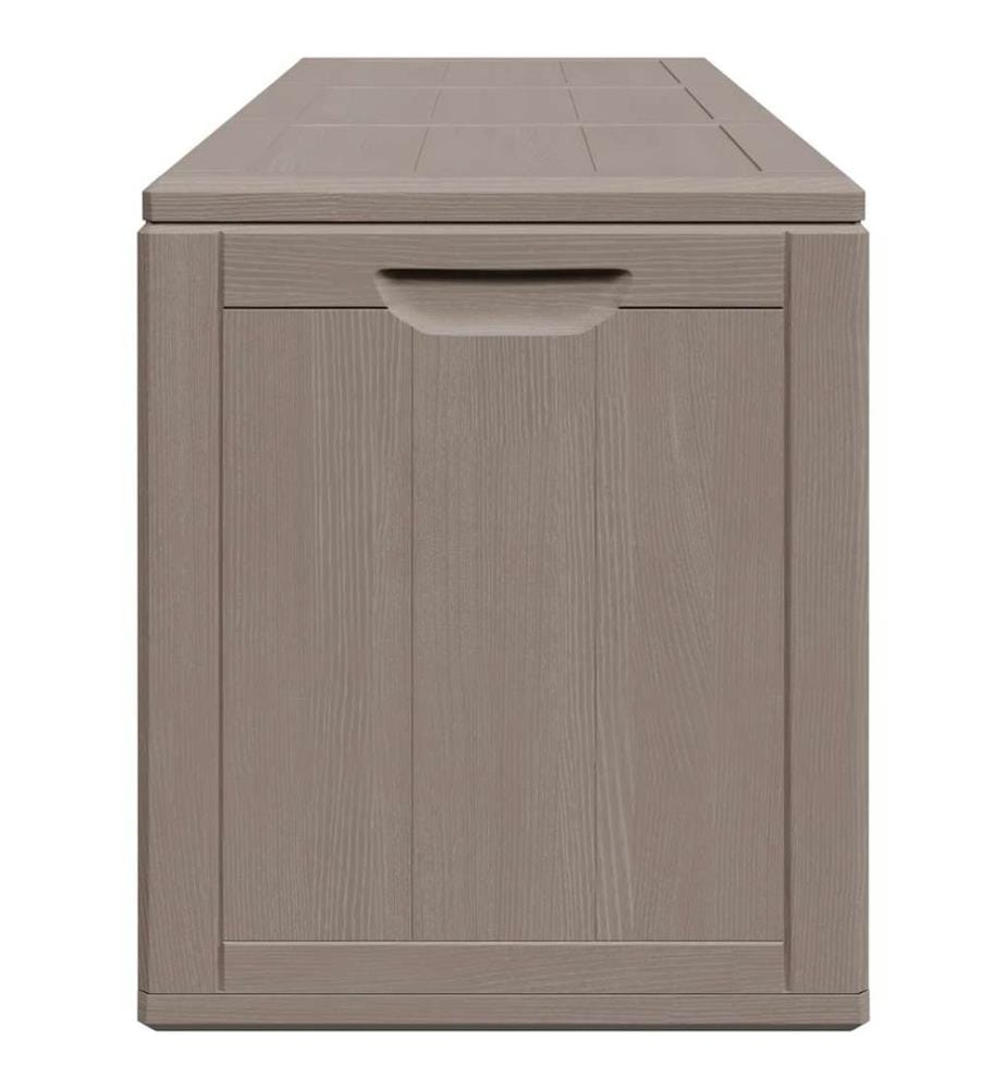 Garten-Aufbewahrungsbox 270 L Braun PP-Holzoptik