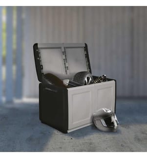 Garten-Aufbewahrungsbox 96x53x57 cm 230 L Dunkelgrau Schwarz