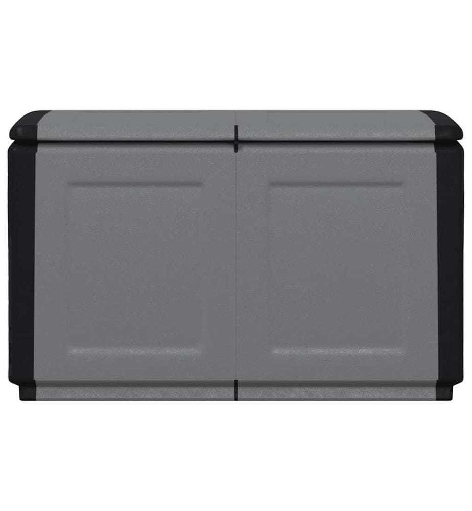 Boîte de rangement de jardin 96x53x57 cm 230 L Gris foncé noir