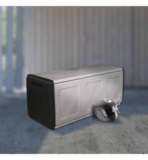 Garten Aufbewahrungsbox 138x53x57 cm 330 L Dunkelgrau Schwarz