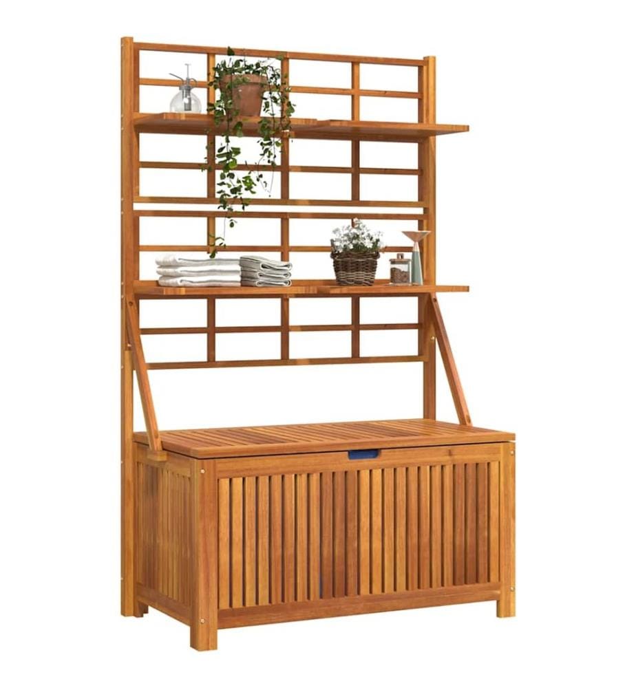 Truhe mit Rankgitter 99x50x160 cm Massivholz Akazie