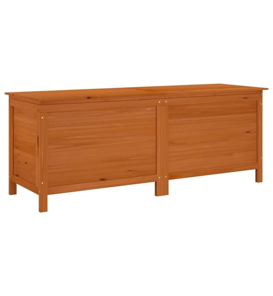 Boîte de rangement de jardin marron bois massif de sapin