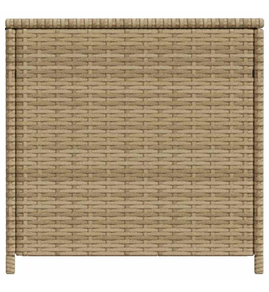 Boîte de rangement de jardin mélange beige 469L résine tressée