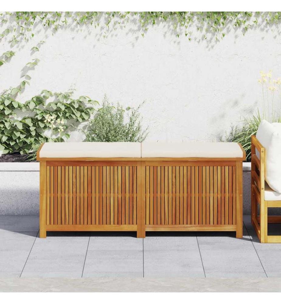 Boîte à coussins d'extérieur 150x50x60,5cm bois massif d'acacia