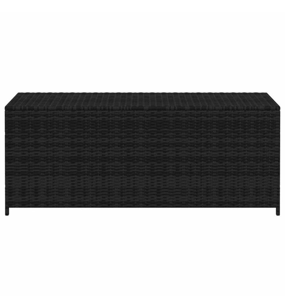 Boîte de rangement de jardin Noir 150x50x60 cm Résine tressée